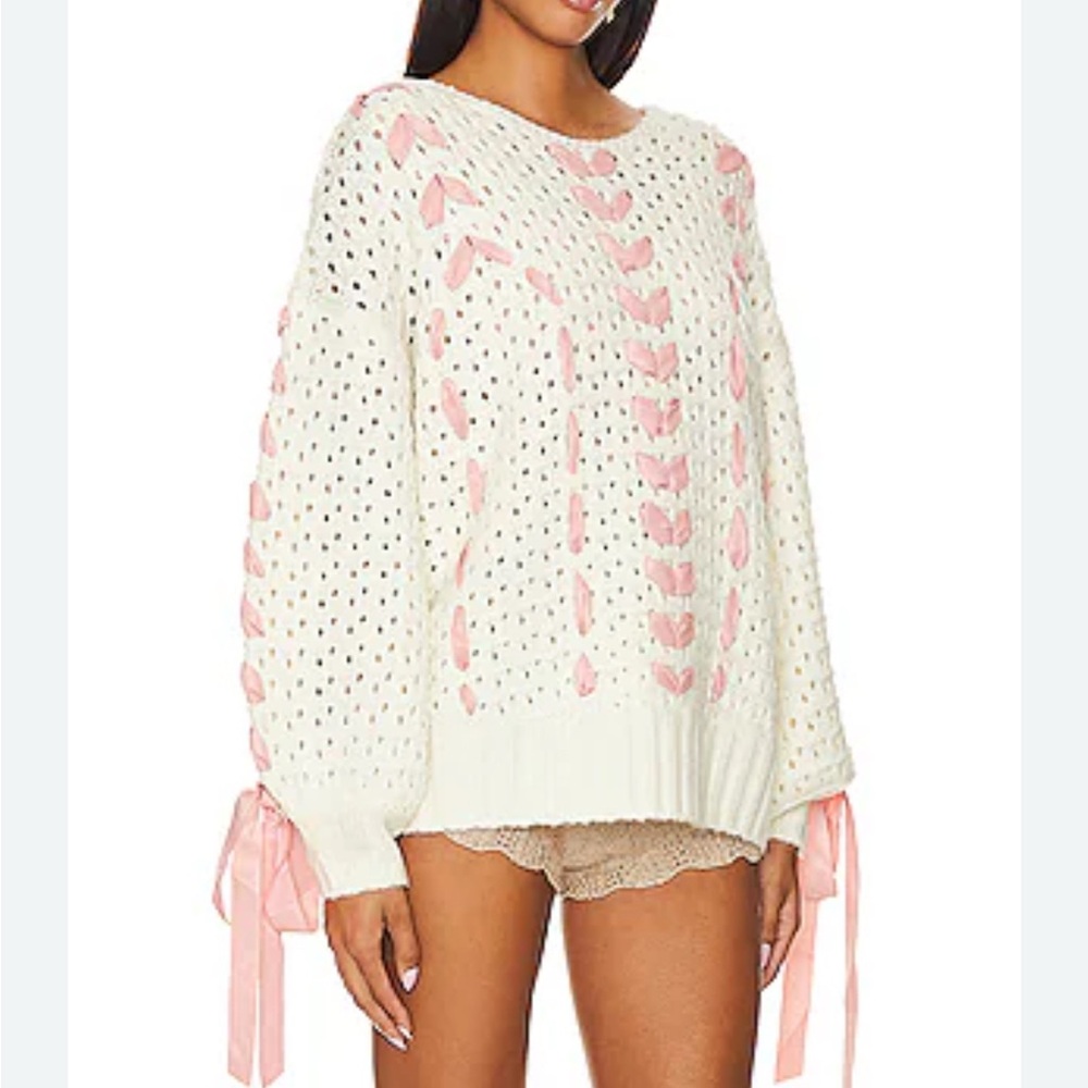 For love & lemons Laurel Oversized Sweater S NWT